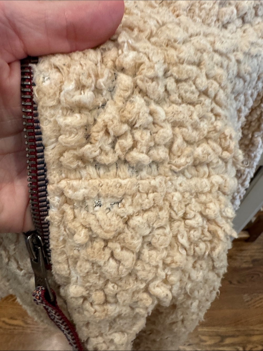 True Grit Men's Beige Sherpa Half-Zip Pullover - Picture 4 of 7
